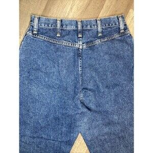 Vtg Wrangler Rocky Jeans 27x31 Western Bare Back Blue Denim High Rise USA 90s